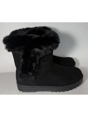 SO Goods for Life Paulina Faux-Fur Winter Boots Plush Collar